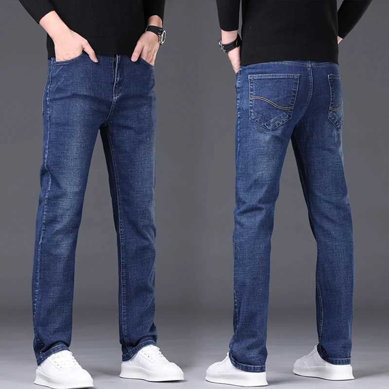 2024 SpringSummer Mens Comfortable and Versatile Breathable Slim fit denim pants in three colors straight leg thin jeansZ250917