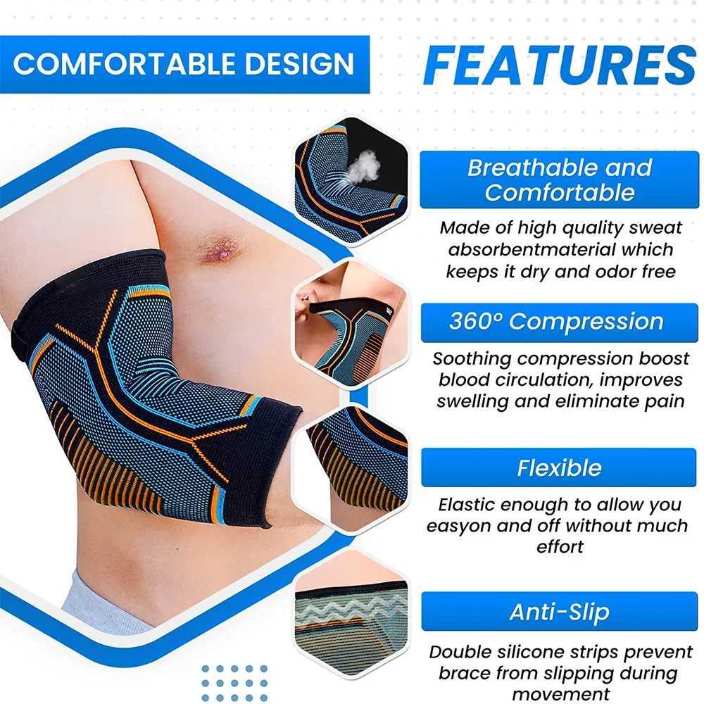 AXXTXXA 1PCS Fitness Elbow Brace Compression Support Sleeve for Tendonitis Tennis Elbow Golf Elbow Treatment Weightlifting J250917