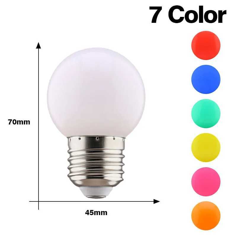 20pcs Colour LED Bulb E27 220V G45 7 Color RGB Lampada LED Lamp SMD3528 Holiday Christmas Lamparas LED Light Bulb Fashlight C250917