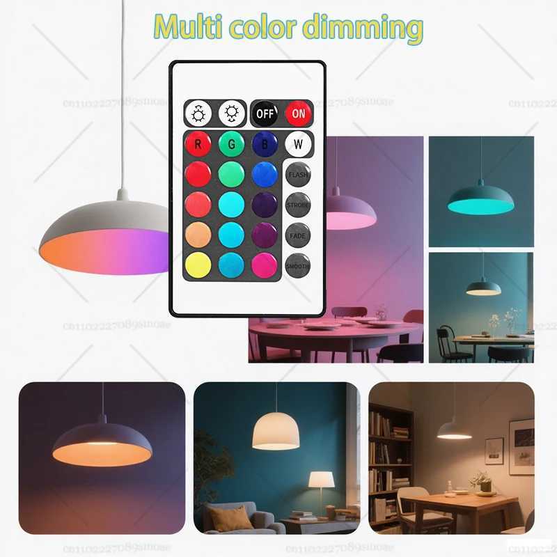E27 RGB LED Light Bulb 220V with IR Remote 24 Control Color Changing Multicolor Lamp Spotlight for Bedroom Party Home Decor C2509171