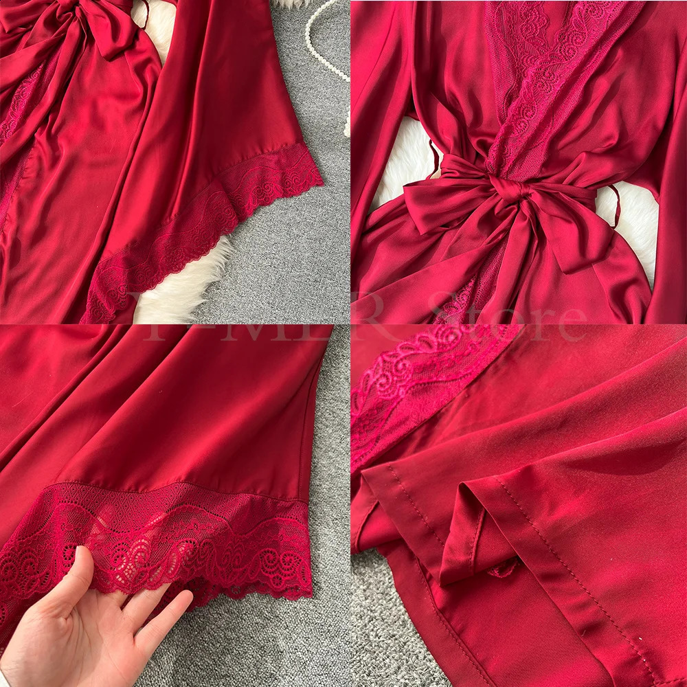 Ultra Long Birde Wedding Robe Dress White Kimono Lady Loose Sleepwear Sexy Big Lace Sleeve Bathrobe Nightwear Rayon Peignoirs 250916