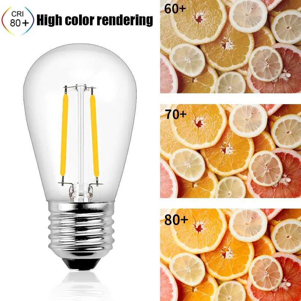 S14 2W Led Filament Dimmable Light Bulbs 2700K 220V ST45 Shatterproof IP44 Waterproof Outdoor String Light E27 Edison La C250917