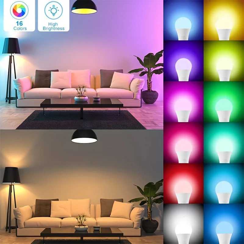 LED Light Bulbs AC 220V E27 RGB Bombillas Led Lamp IR Remote Control Changeable Colorful RGB White 7W 8W 9W Spotlight Led Bulb C250917