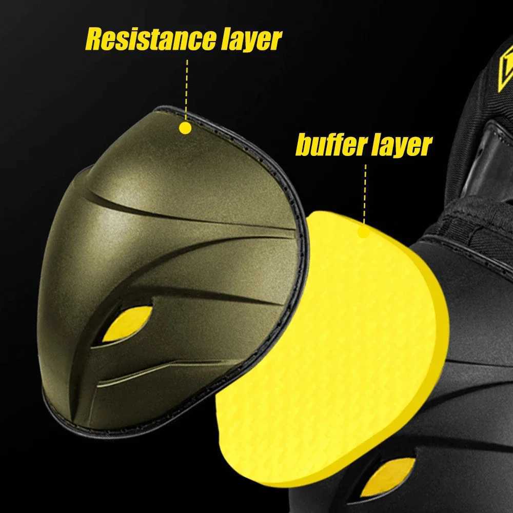 GOMOREON 1Pair Motorcycle Electric Bike Knee Elbow Guards Pads Protector Dirt Bike Body for Motocross Racing Mountain Biking J250917