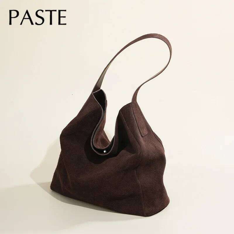 Designer bag 52 Customized for Individuals Large Capacity Winter Tote High Class Matte Suede Wool Women Handbag Coffee Kakhi Travel Shoulder Bag