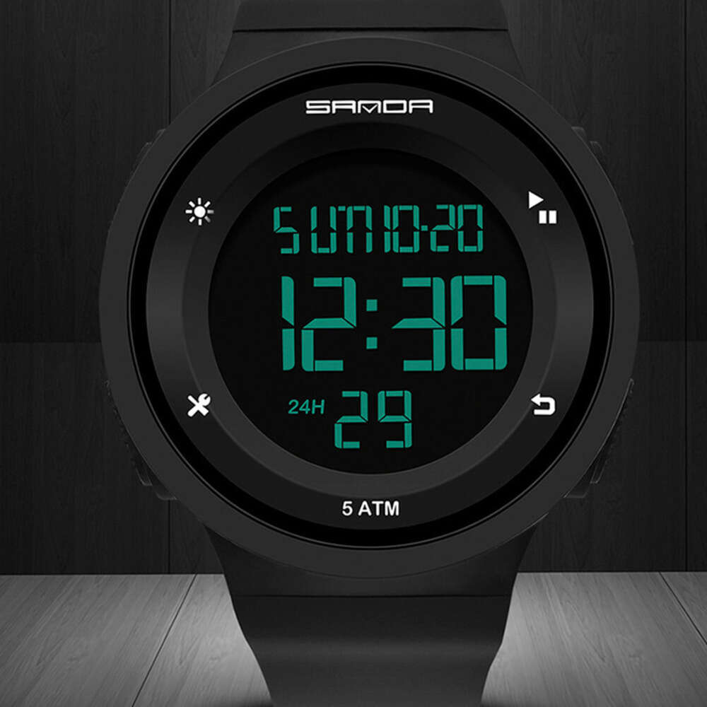 DHwatches Sanda Casual for Men and Women, Multi-Functional Countdown, Luminous Outdoor Hiking Sports Electronic Watch, Diving Waterproof Watch