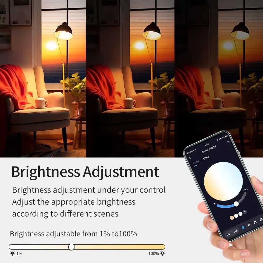 220V 9W 15W 18W Tuya Smart Bluetooth Bulb E27 Color Changeable RGB Lamp Smart Life APP Control Dimmable Timer Function Lampada C250917