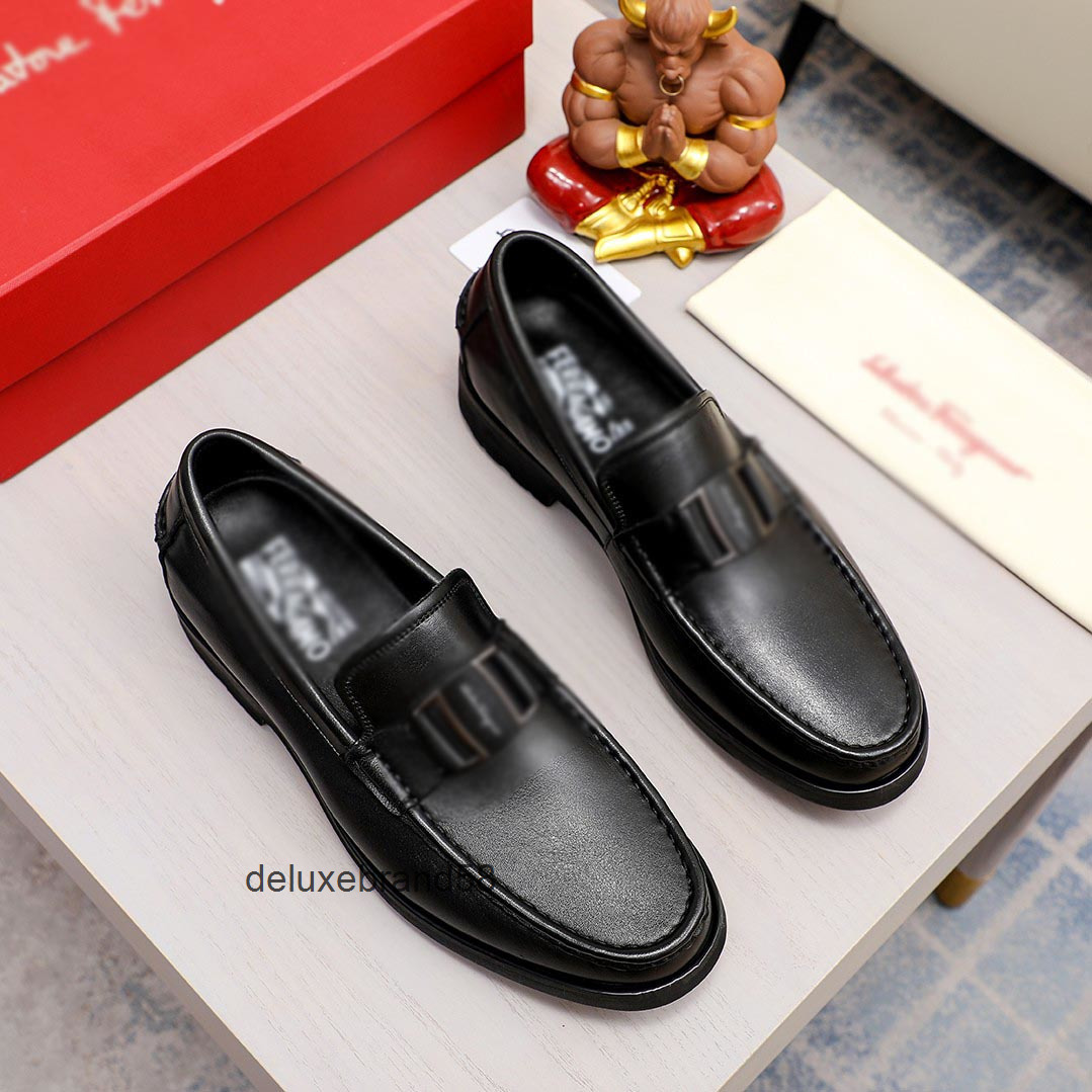designer men fashion shoes high taste preferred leather soft comfortable non slip outsole loafers flat ferragamoshoes ferragamos ferragamao FUIK