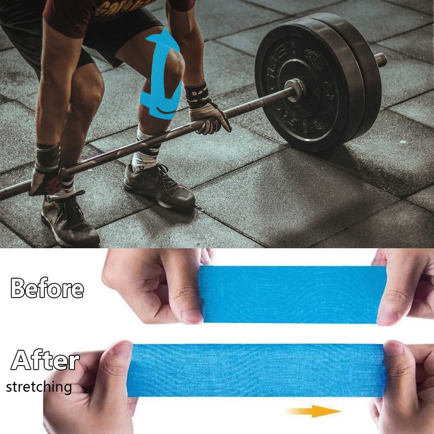 612pcs Precut Kinesiology Tape for Knees Elastic Knee Support Stability Pain Relief Sports Waterproof Breathable Athletic Tape J250917