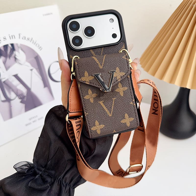 Designer Phone Cases Crossbody iPhone Wallet Case Durable Cardholder & Adjustable Strap For Multiple Models Including 17 Pro Max