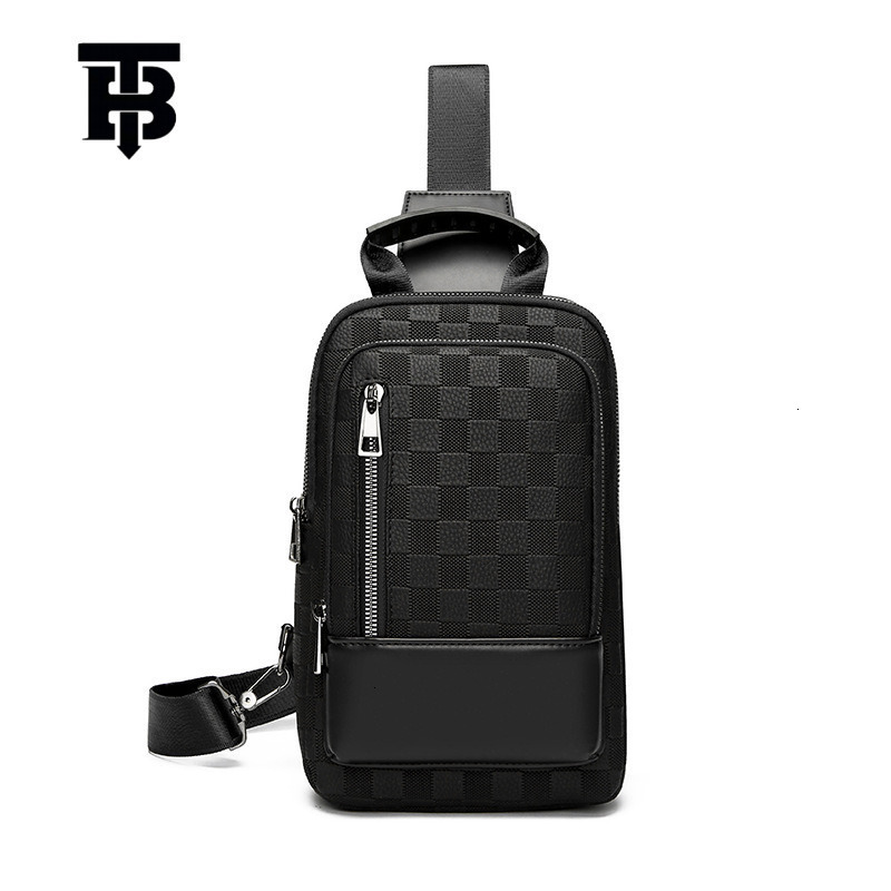Designer Bag Men's Chest Bag European And American Large Capacity Luxury Bag Crossbody Bag Multifunctional Chessboard Pattern Casual Shoulder Bag