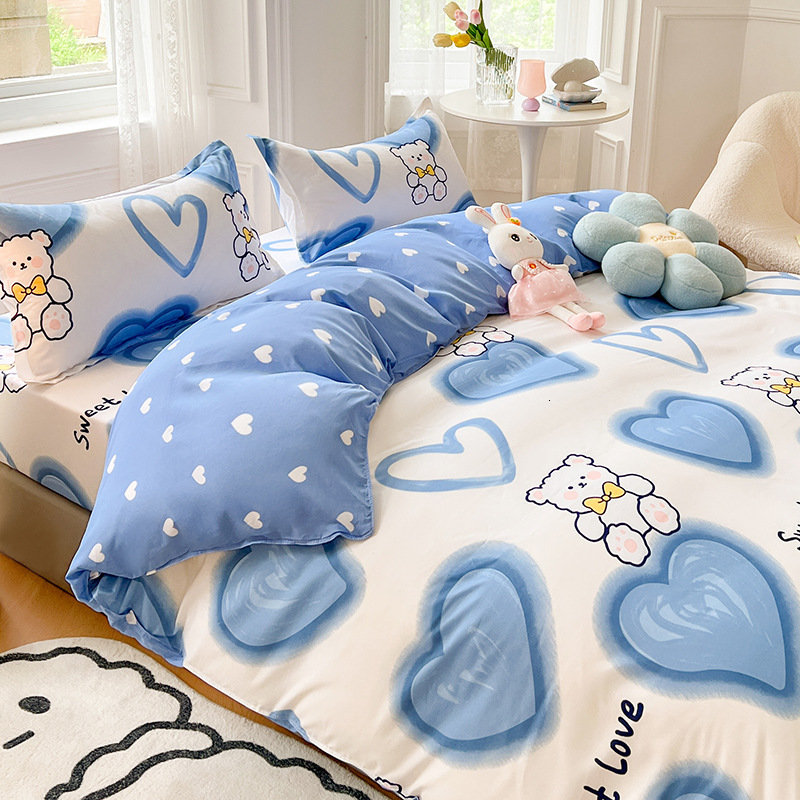 New Aloe Vera Cotton Sheet Set of Four for Student Dormitory and Apartment, Taiwan Bed Cover Quilt Shell