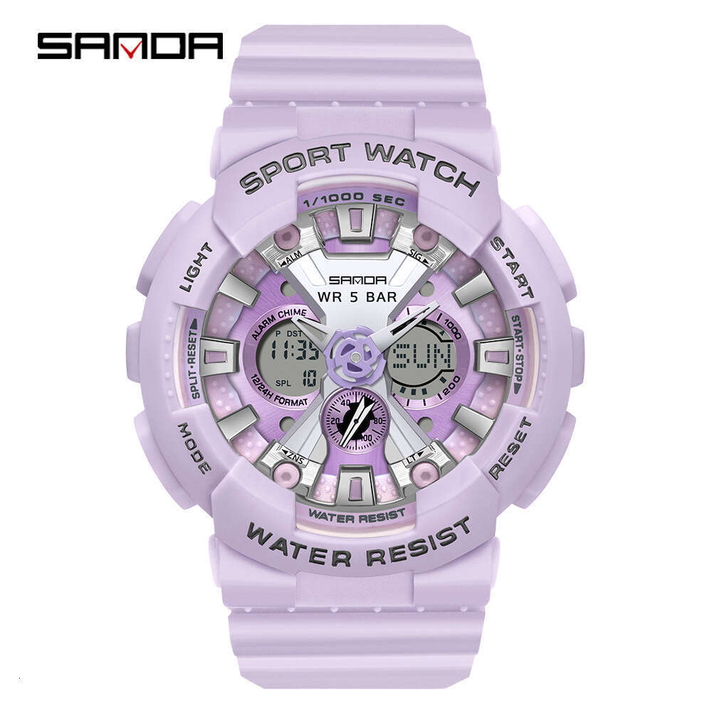 DHgargets Sanda Couple Style 6068 Small Personality Creative Dial Youth Men and Women Student Watch