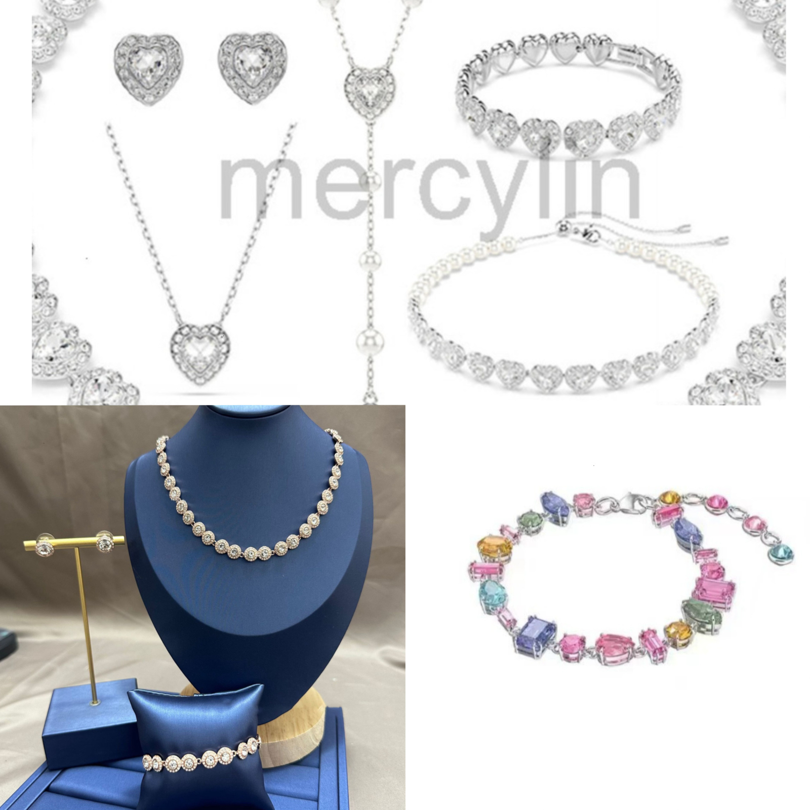 Designer Swarovksi Jewelry Series Set Heart Shaped Single Diamond Button Necklace High Version 2025
