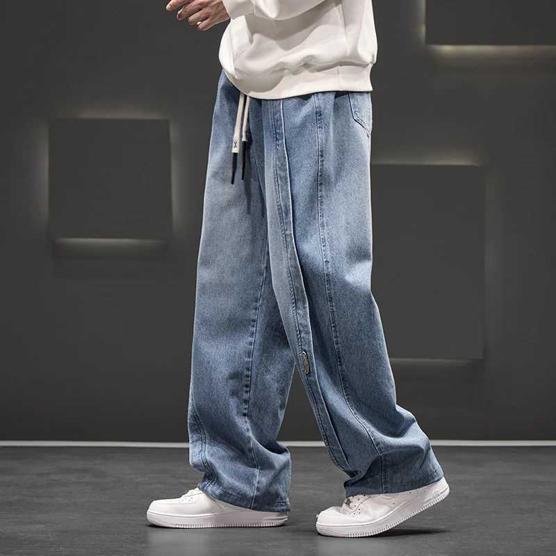 Autumn New Wide Leg Washing Jean Pants Men Trousers Neutral Loose Casual Street Fashion Oversized Jeans Outdoor Fashion PantsZ250917