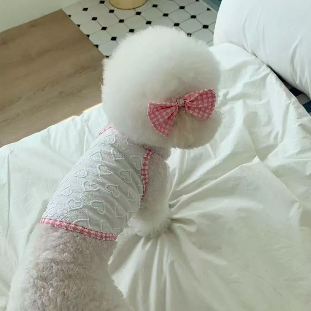 T1235 Autumn and winter clothes for dogs and cats, pet jackets and cotton-padded clothes for Bichon Teddy New Year's clothes for small and medium