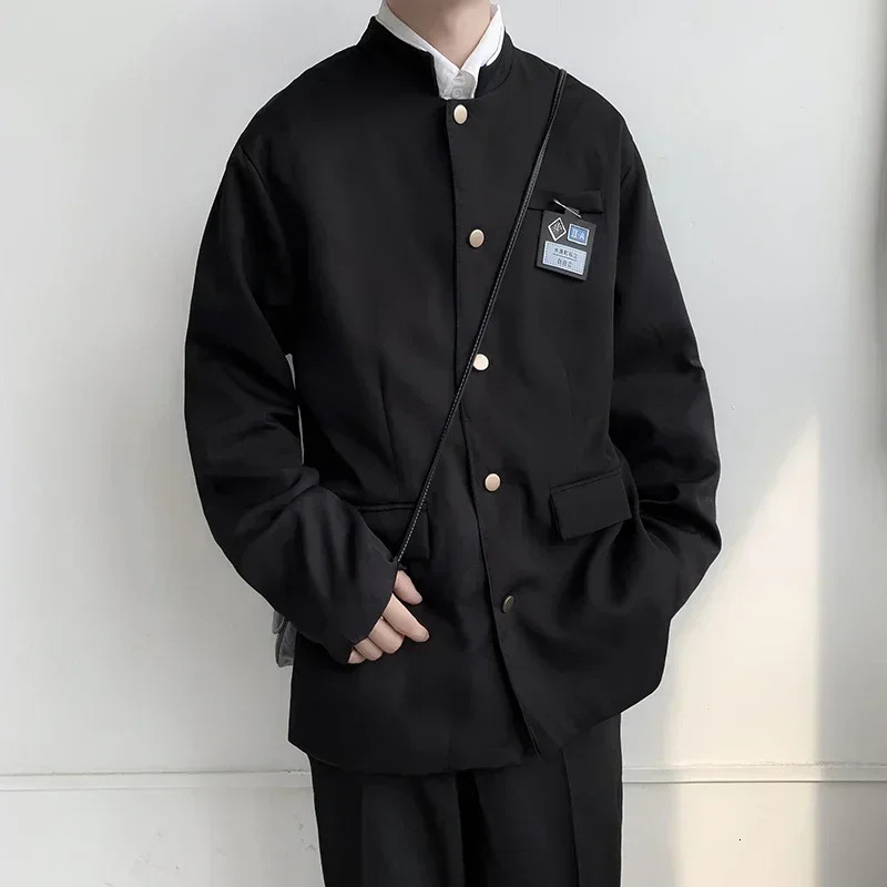 Spring Mens Casual Jacket Small Suit Japanese Style DK Uniform Student Coat Gakuran Youth Fashion Clothing 250917