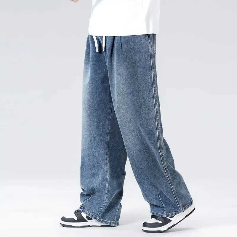 2025 Men New Mens Fashion Business Jeans Classic Style Autumn Casual Stretch Baggy Jean Pants Male Brand Cotton Denim TrousersZ250917