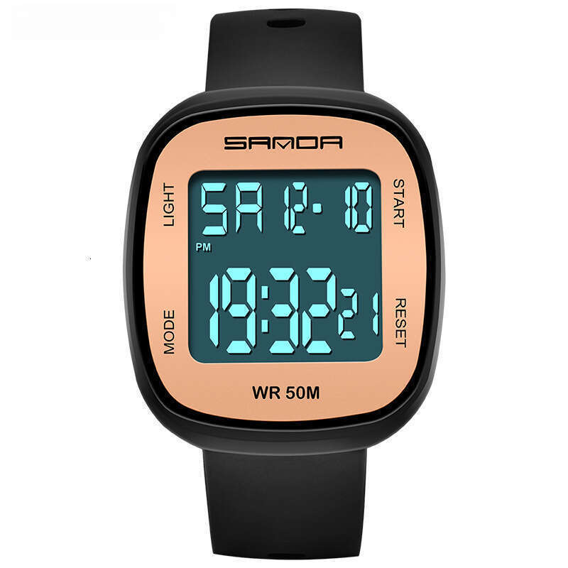 DHwatches Sanda New Ultra-Thin Watch for Men and Women, Student Electronic Watch, Simple Trendy Fashion Multi-Function Luminous Waterproof Wristwatch