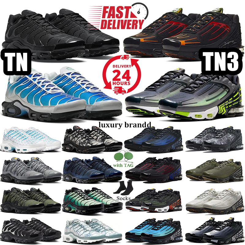 designer shoes running sneakers tn tns tn plus tn3 25th Anniversary tn Fr Utility Mens Womens Triple Black White Metallic Silver Reflective trainers