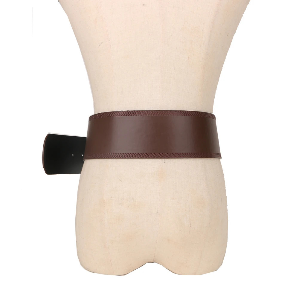 Ladies retro Punk Fashion wide waistband with Square Bronze Pin buckle Girdle Belts For Women Paired with coat sweater dress 250917