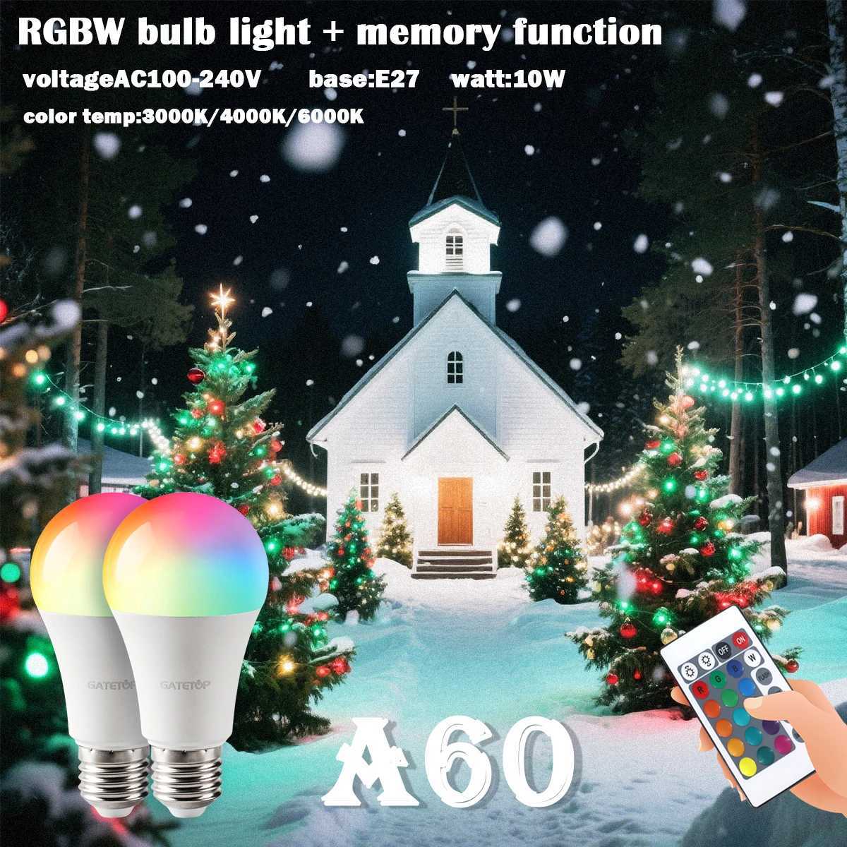 E27 RGB LED Bulb Base 24 Key Remote Control Dimmable 10W RED Blue AC220V 110V Colorful Change for Bedroom Living Room Desk Lamp C250917