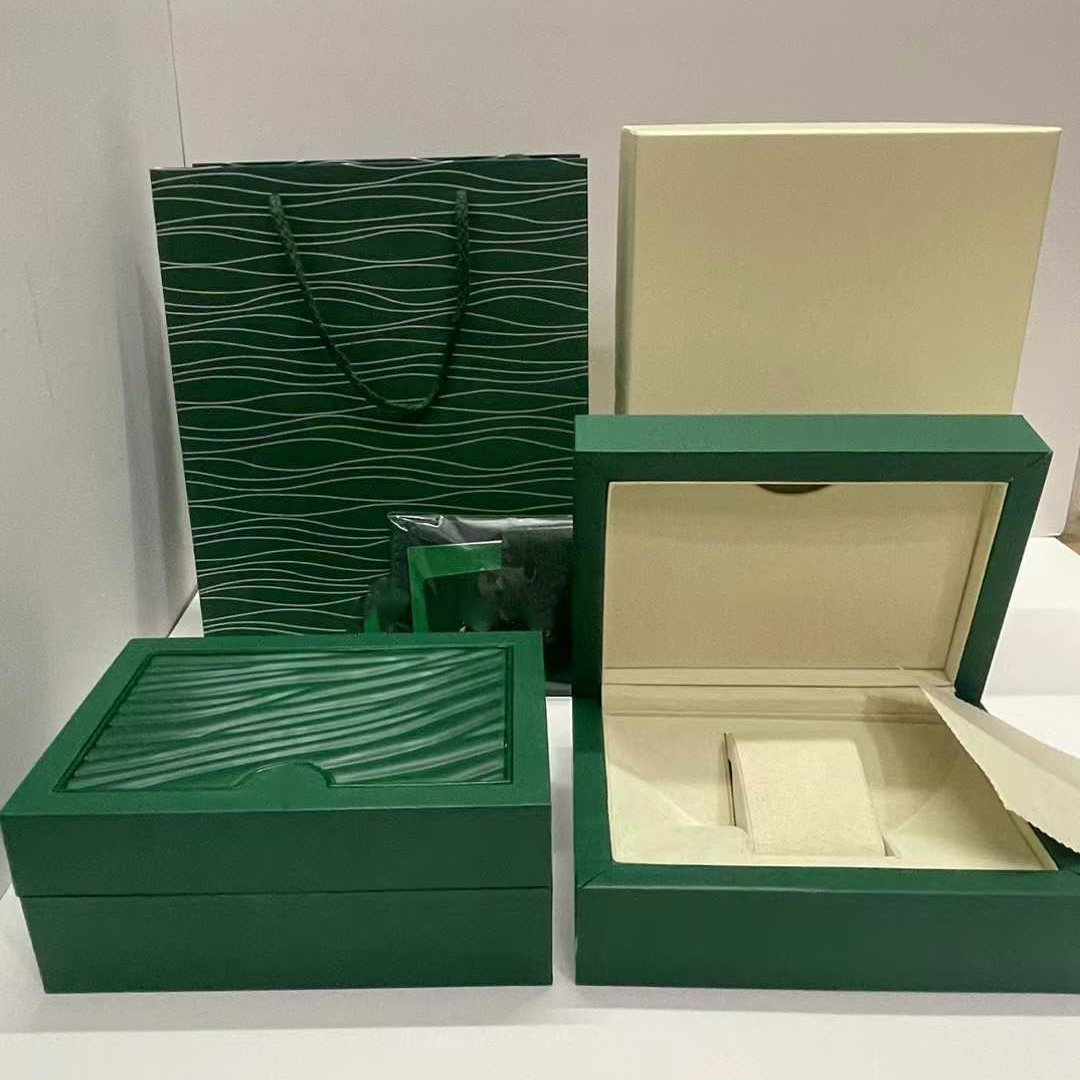 Luxury Designer Green Box High Quality Luxury Set Packaging Watch Gift Green Bag Luxury Brand Elegant Leather Case Gift Wrap Storage Accessories