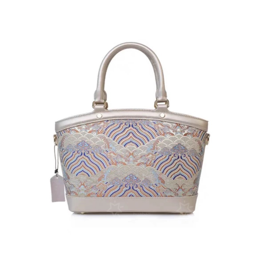 Designer Bags Designer Woman Bag Luxury Bag Chinese-Style Silk Cloud Brocade Handbag Vegetable Basket Crossbody Bag Crossbody Bags High Quality Should