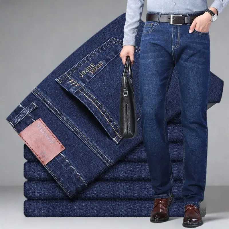 2025 New Mens Jeans Stretch StraightLeg Leg Loose Jeans Mens Pants Business Casual Easiest for Match Long Pants Can Wear AllZ250917