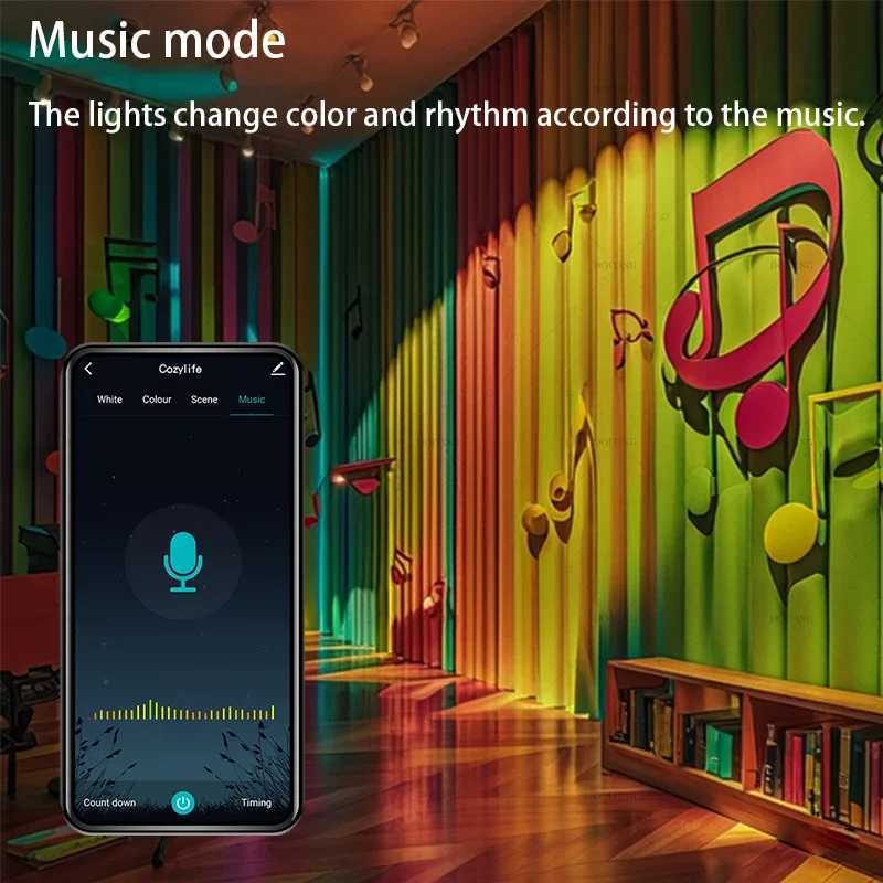 Smart Led Light Bulb WifiBLE Alexa Led Lamp E27 RGB 110V 220V Smart Lamps For Google Assistant Cozylife C250917