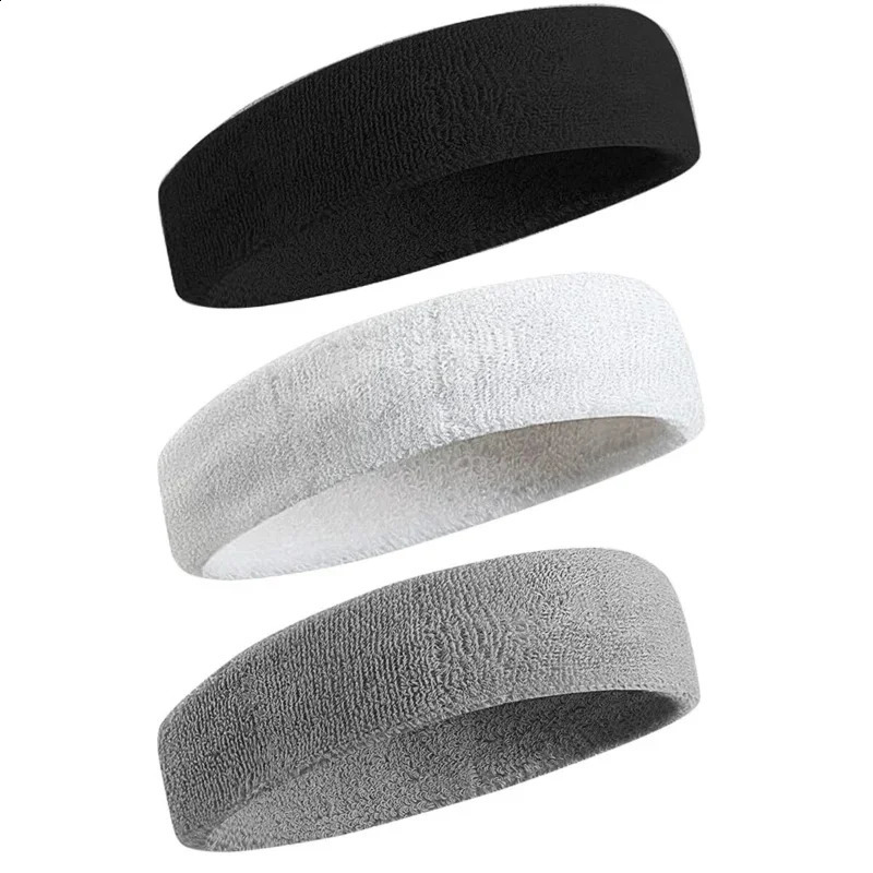 3pcs Sweatproof Sports Headbands for Men and Women Moisturewicking Sweatband for Tennis Basketball Running Gym Workout 250916