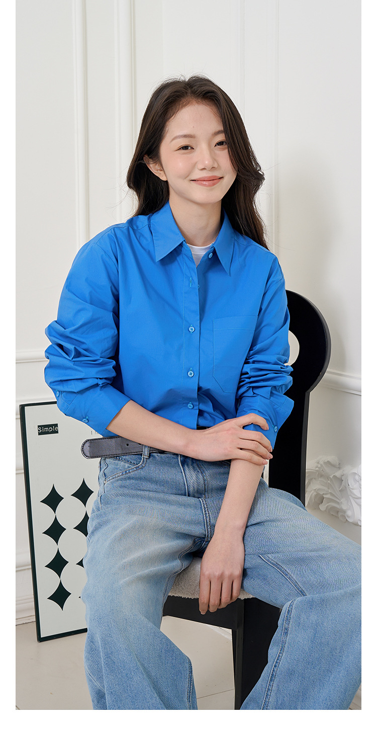 G9174 Loose layered casual wrinkle-resistant shirt