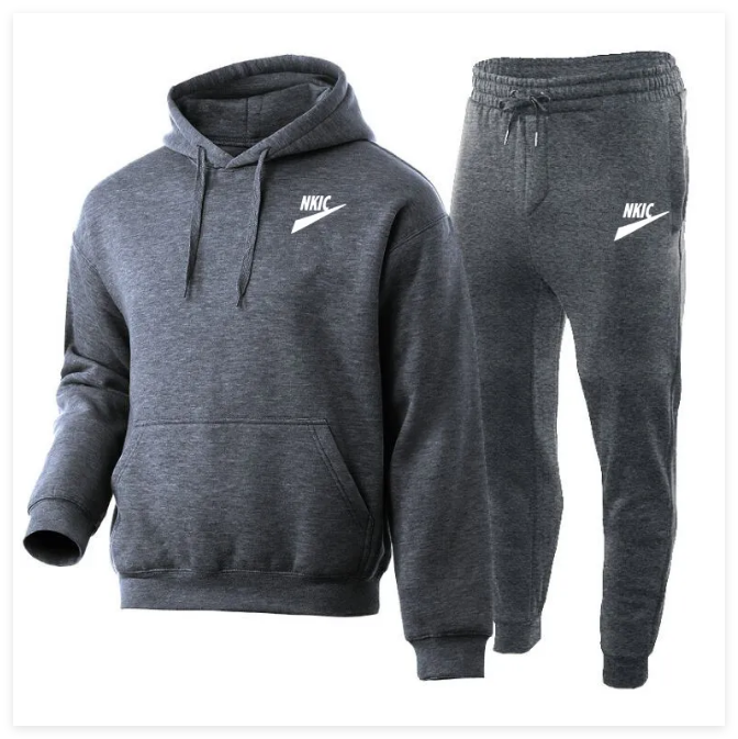 Men's Brand Tracksuit 2 Piece Set Black Jogging Suit Men Fashion Clothing Streetwear Clothes Sweat Suits Running Clothes Plus Size S-3XL