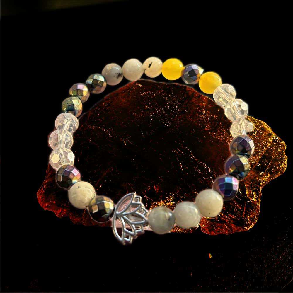 Multi - Colored Gemstone Healing Bracelet For Aura Protection Delicate Daily Wear & Spiritual Jewelry Gift For Her High - Quality Stylish Accessory