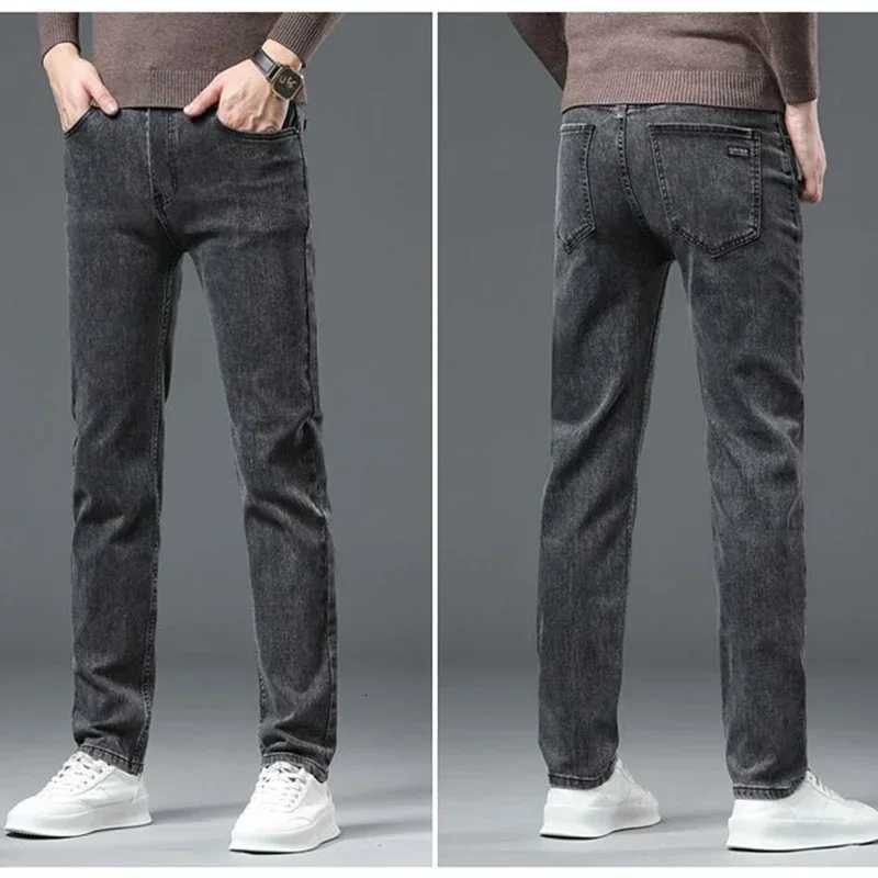 New Spring Mens High Street Casual Jeans Korean Designer Comfortable Stretch Trousers Classic Vintage Slim Fit Denim Pants MaleZ250917