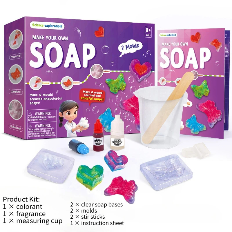 Children Magic Science Experiment Kit Handmade DIY Soap STEAM Educational Teaching Aids Primary School Student Toys Kids Gift 250917