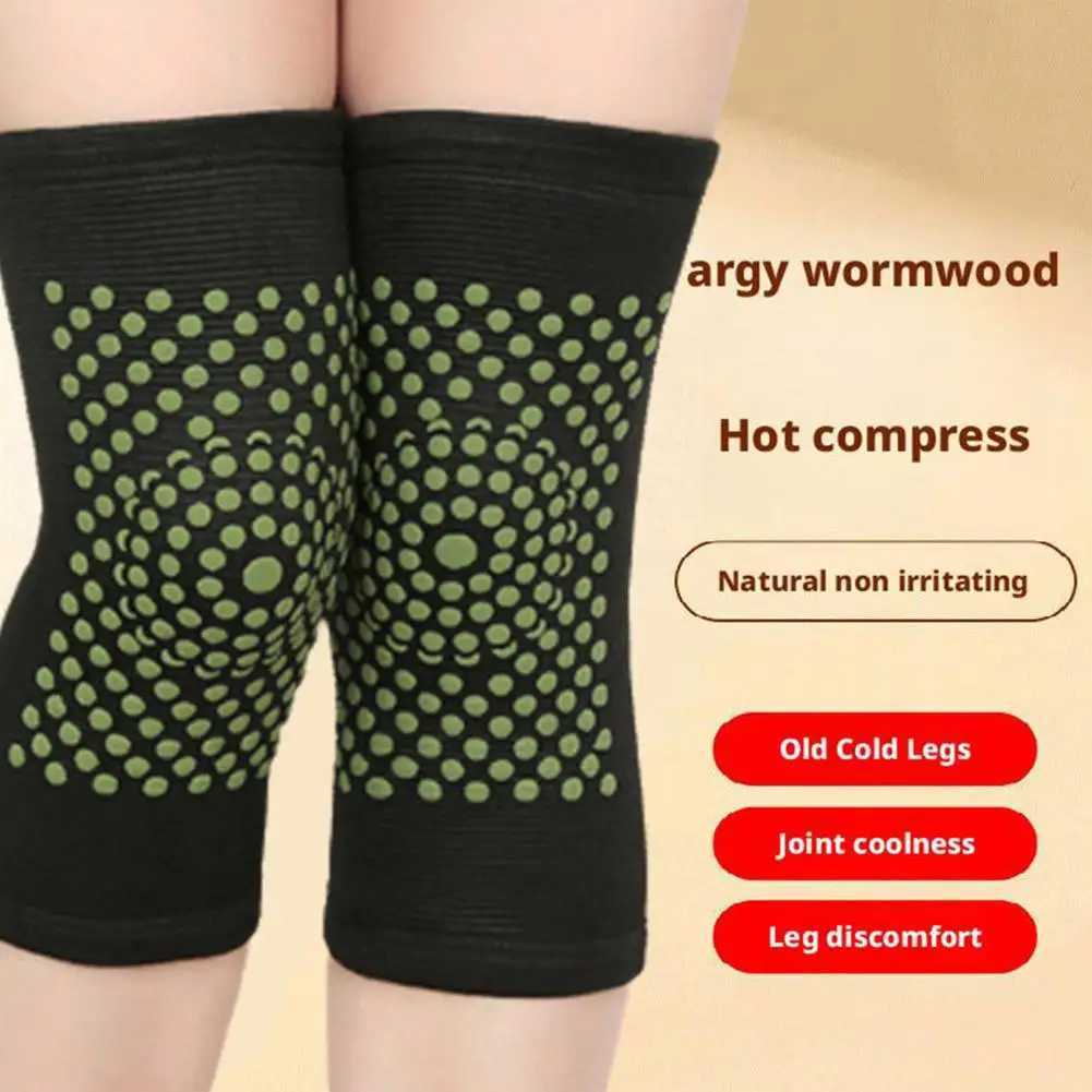 1 Pair SelfHeating Knee Protector Wormwood Hot Compress Knee Sleeve For Men Women Knee Brace Support For Cycling Skiing Running J250917