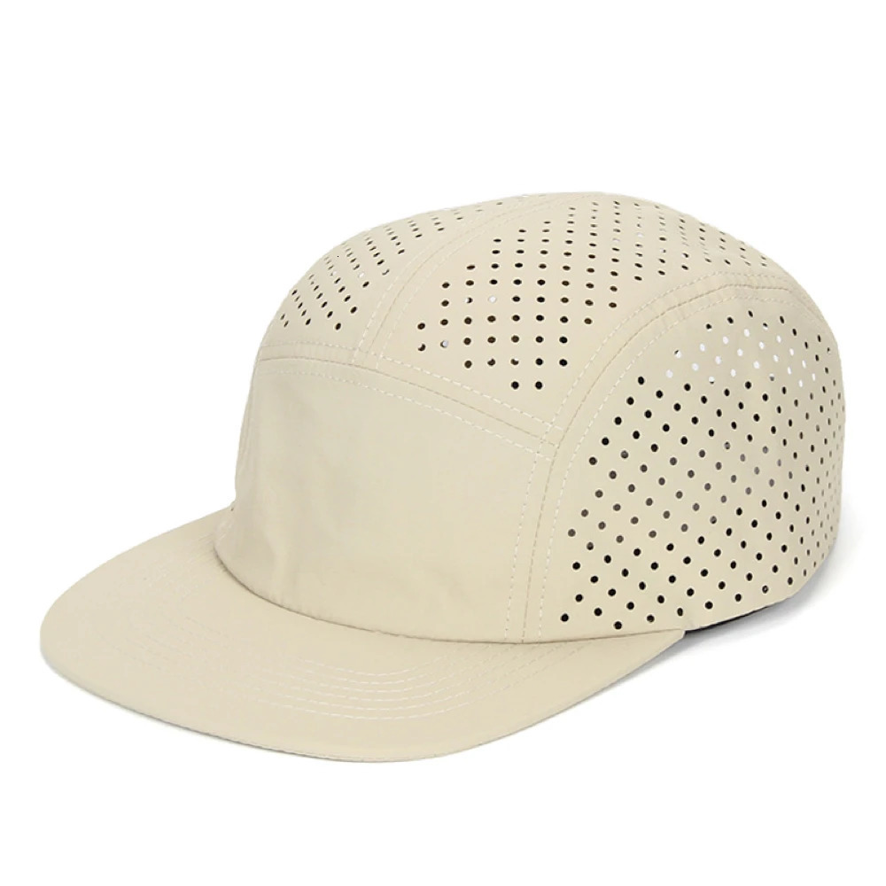 Perforated 5Panel Cap for Men Lightweight Breathable Quickdrying Baseball Caps Running Camping Hiking Training Outdoor Hat 250917