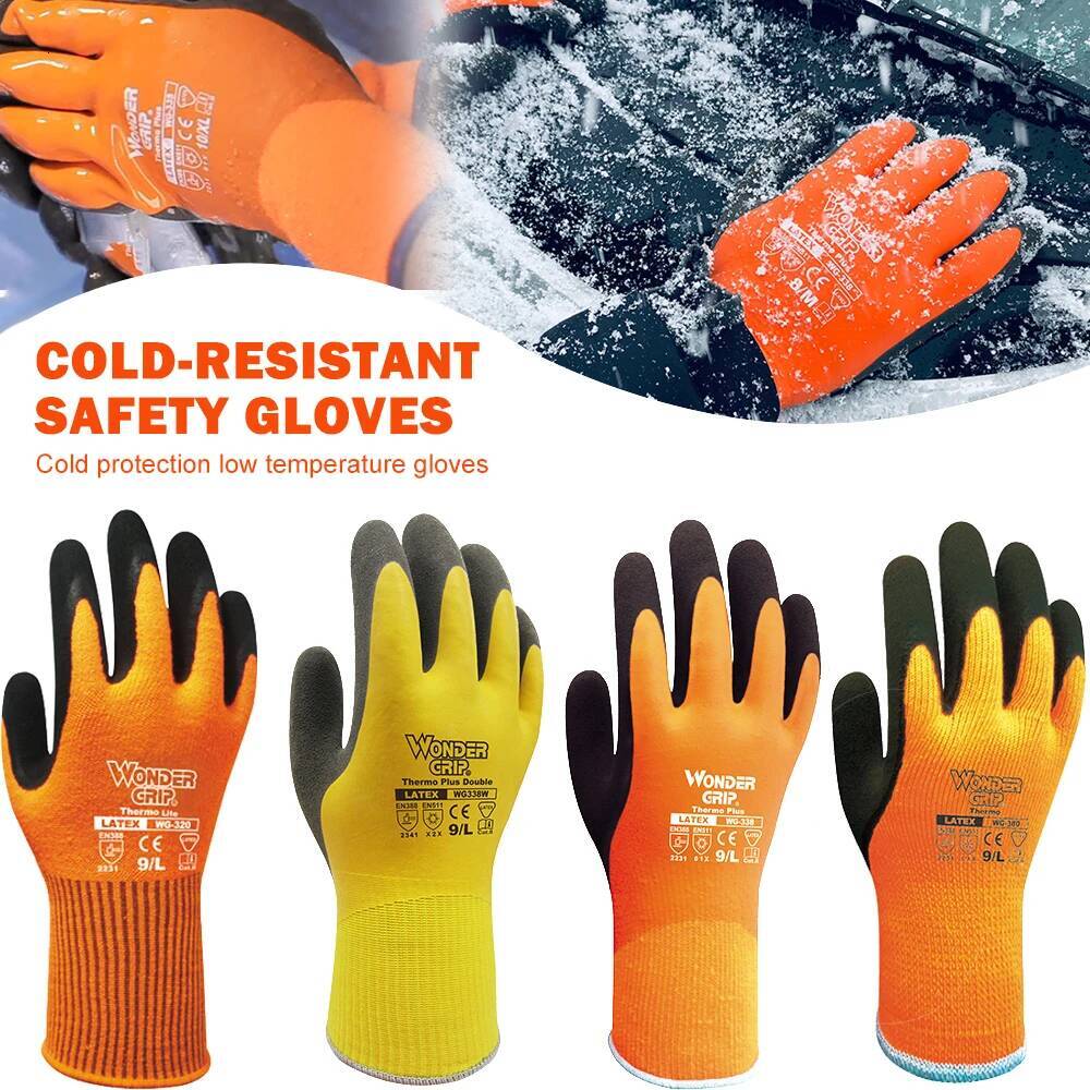 Wonder Grip Thicken Garden Working Coldproof Work Double Layer Latex Coated Protection Gardening Gloves ddmythur