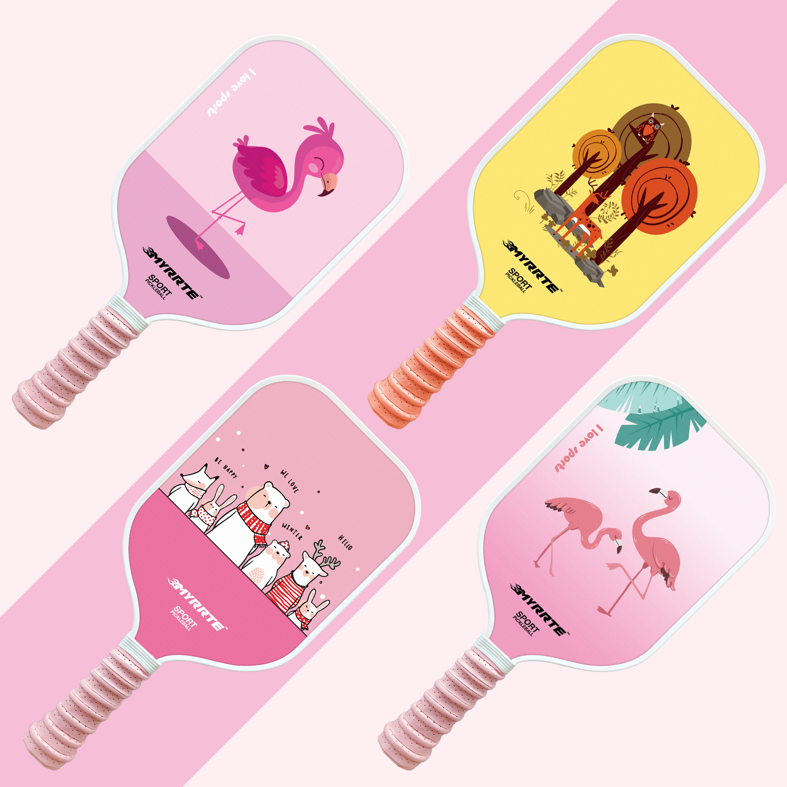 2 Pack Fiberglass Pickleball Paddles for Kids | Junior Size | Lightweight | Durable | Fast Shipping for Team Events and Tournaments