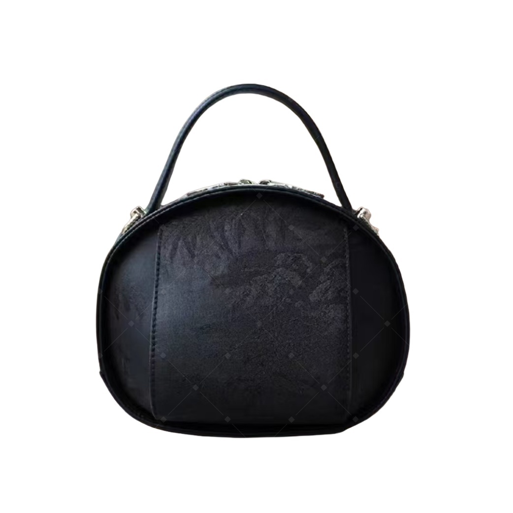 Designer Bags Designer Woman Bag Gold Ingot Bag Intangible Cultural Heritage Song Brocade Cowhide Bag New Chinese-Style Hand-Held Silk Round Bag Cross