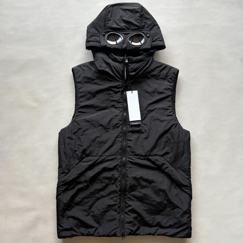 Nada Shell Goggle Vest Autumn Winter thick vest casual men tops size M-XXL black blue