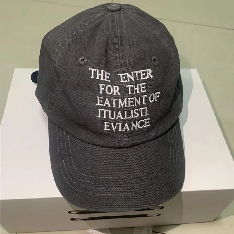 Best Quality Embroidered Wash grey Letter print Hat Men Women Caps casual Baseball caps