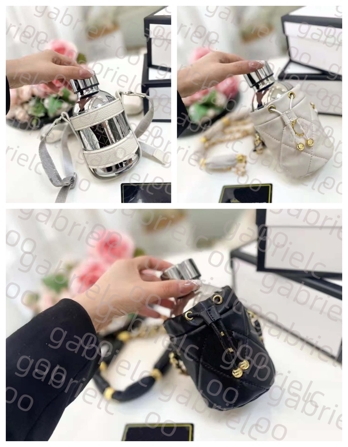 Designer insulated cup with chain rope classic embroidered small fat Ding portable insulated cup sports travel Crossbody cup fashion Tumblers