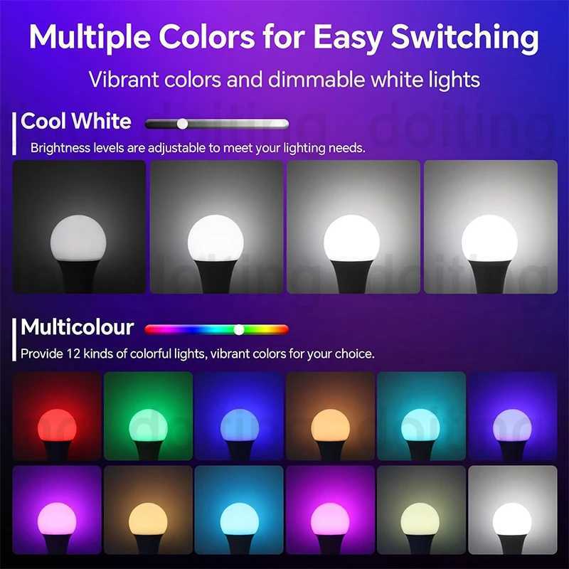 Colour Changing Light B22 Tuya Bluetooth APP Control 220V LED Bulbs Dimmable RGB White RGBCCT 16 Million Smart Life C250917