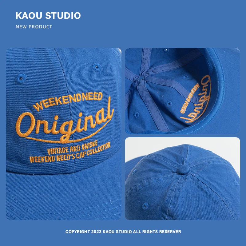 Baseball Cap Spring and Autumn Soft Top Embroidery Men and Women AllMatching Street Peaked Cap Wide Brim Sunshade 250917