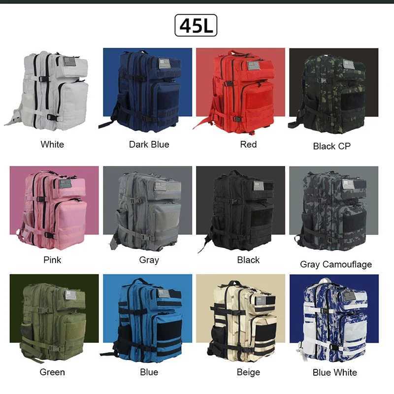 25L45L 3P Tactical Backpack for Men Women Pink Outdoor Camping Hunting Accessories Military Army Molle Rucksacks Assault Bag Z250916