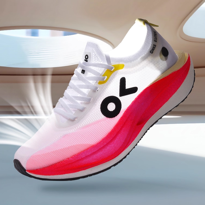 ONKE Women's Lightweight Breathable Carbon Plate Men's Ultra-light Anti-slip Wear-resistant Cushioning Couple Running Sports Shoes GM86