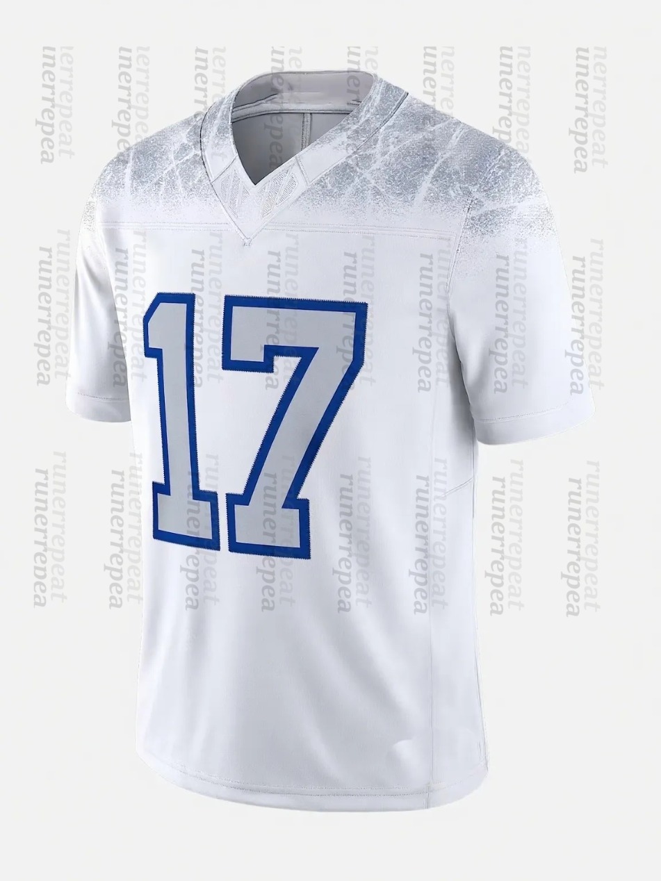 Personalized Custom 2025 Rivalries Football Jersey 17 Josh Allen Joey Bosa Gabriel Davis Von Miller Dawson Knox Jim Kelly Embroidered123