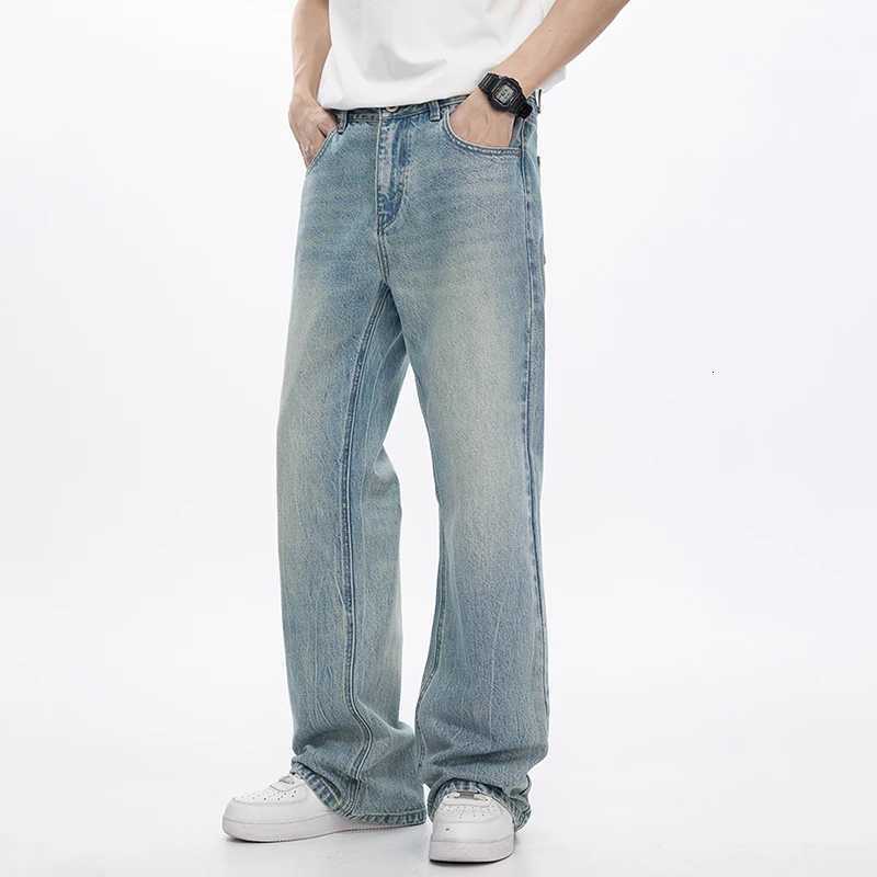 KSTUN 2025 Spring Jeans For Men Flared Pants Bootcut Jeans Loose Fit Light Blue Streetwear Mens Trousers Mens Clothing QualityZ250917